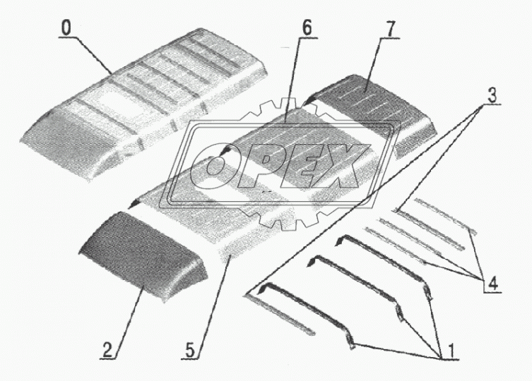 2705-5701232 Усилитель крыши (1100х80х19) ГАЗ